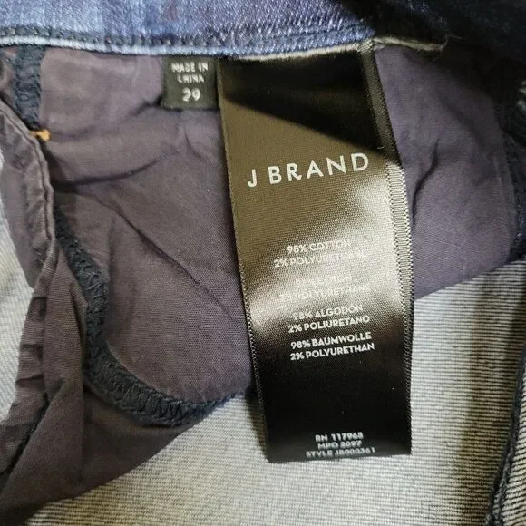 J Brand Maria Jeans Size 29 Womens Blue Medium Wash Distressed High Rise Denim - Picture 13 of 13